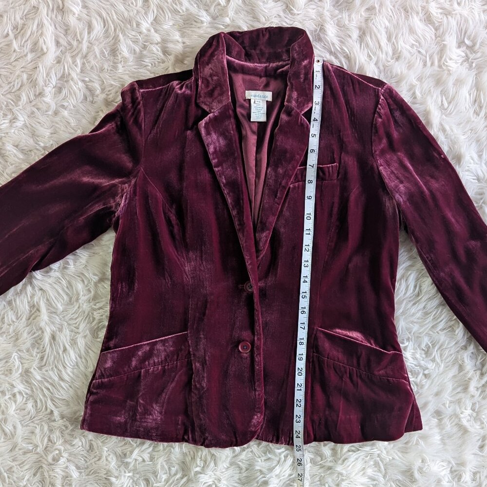 Sundance Raspberry Velvet Blazer - Size 8P - Picture 13 of 16